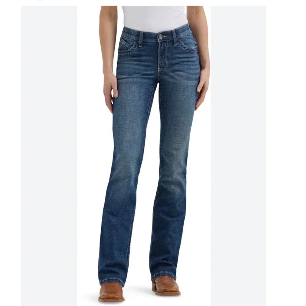 Wrangler Ultimate Riding Willow Jeans‎ Womens 5x34 Bootcut Dark Wash